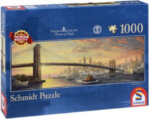 Панорамен пъзел Schmidt от 1000 части - Бруклинският мост, Томас Кинкейд