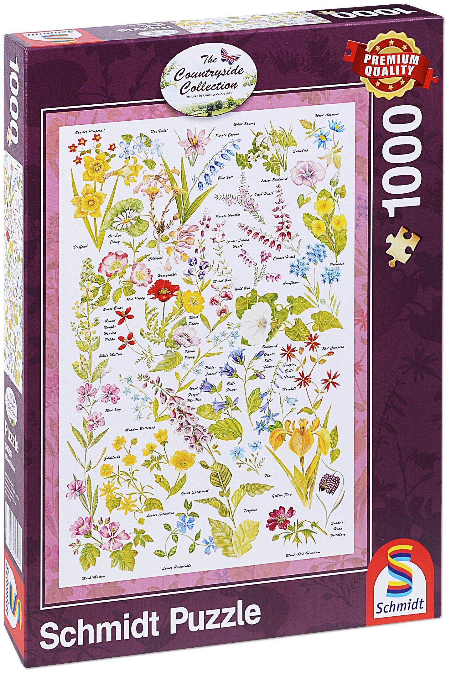 Пъзел Schmidt от 1000 части - Диви цветя