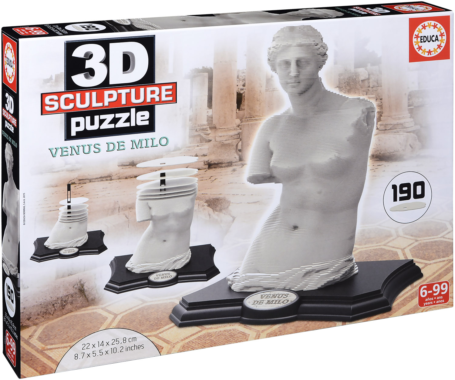 3D пъзел-скулптура Educa от 190 части - Венера Милоска