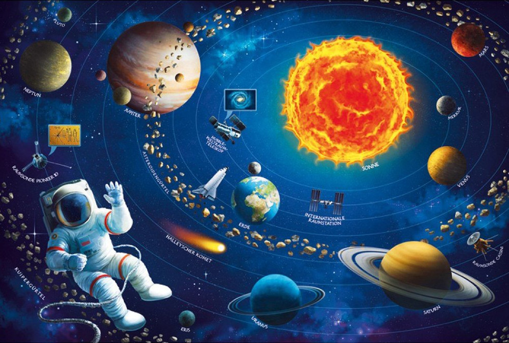 Образователен пъзел Trefl от 100 части - Слънчева система