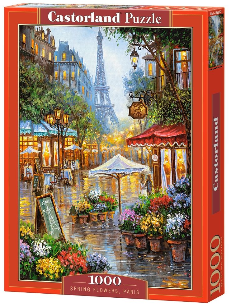 Пъзел Castorland от 1000 части - Пролетни цветя в Париж