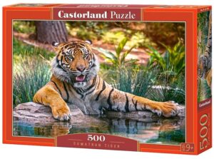 Пъзел Castorland от 500 части - Суматрански тигър