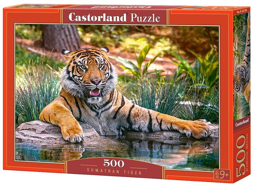 Пъзел Castorland от 500 части - Суматрански тигър