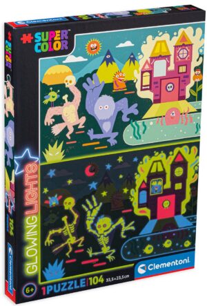 Светещ пъзел Clementoni от 104 части - Чудовищата Ноли