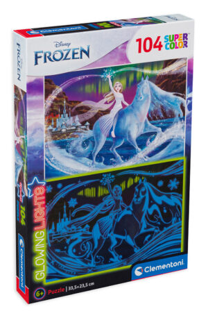 Светещ пъзел Clementoni от 104 части - Замръзналото кралство 2