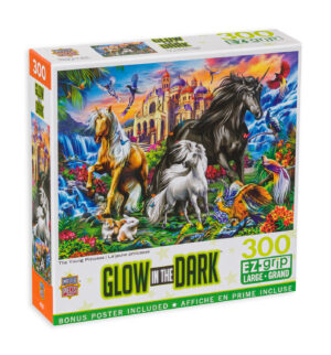Светещ пъзел Master Pieces от 300 XXL части - Светът на конете
