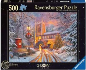 Светещ пъзел Ravensburger от 500 части - Магическа Коледа