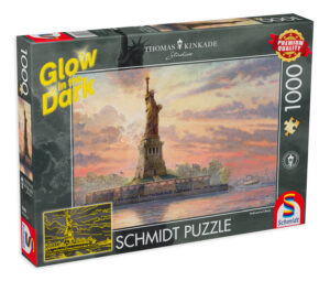 Светещ пъзел Schmidt от 1000 части - Статуята на Свободата, Томас Кинкейд