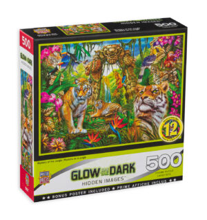 Светещ пъзел-загадка Master Pieces от 500 части - В джунглата