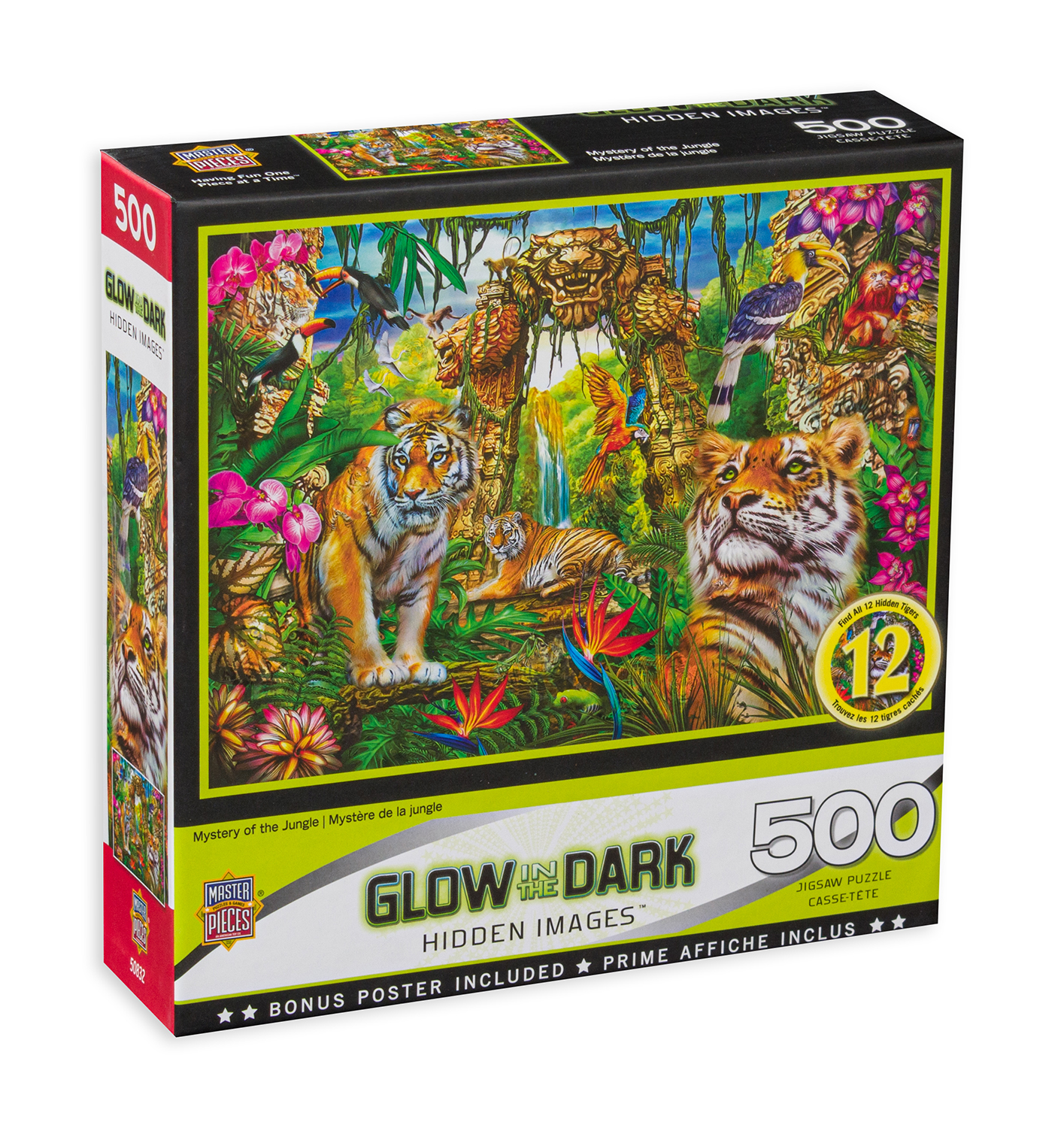 Светещ пъзел-загадка Master Pieces от 500 части - В джунглата