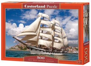 Пъзел Castorland от 500 части - Кораб, отплаващ от пристанището