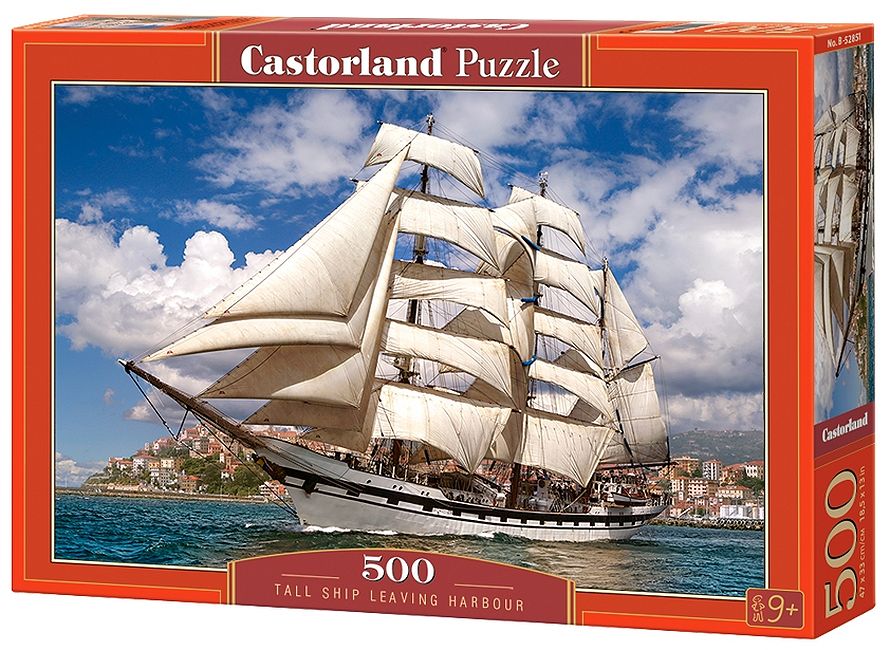Пъзел Castorland от 500 части - Кораб, отплаващ от пристанището