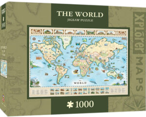 Пъзел Master Pieces от 1000 части - Карта на света