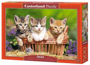 Пъзел Castorland от 500 части - Три сладки котета