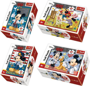 Мини пъзел Trefl от 54 части - Каква е професията на Мики Маус, асортимент