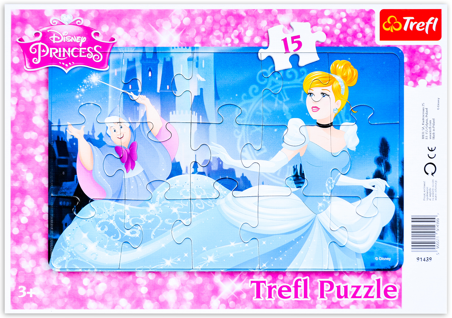 Пъзел Trefl от 15 части - Пепеляшка и кръстницата