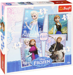 Пъзел Trefl 4 в 1 - Замръзнало кралство