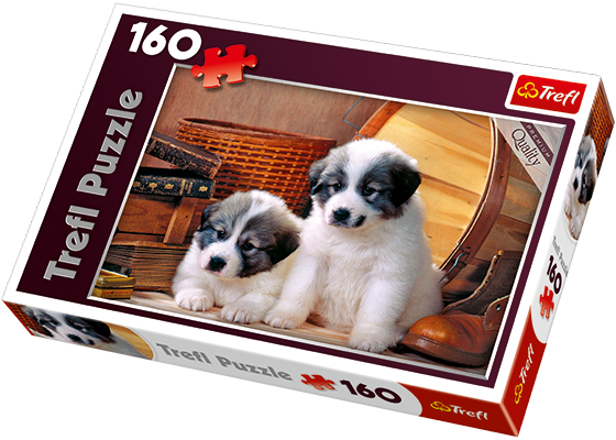 Пъзел Trefl от 160 части - Санбернар кученца