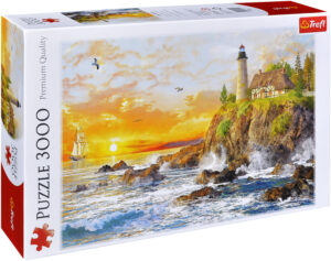 Пъзел Trefl от 3000 части - Залез каменен бряг