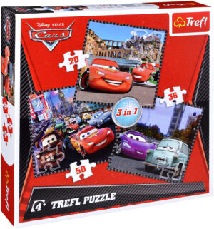 Пъзел Trefl 3 в 1 - Колите Пътуване