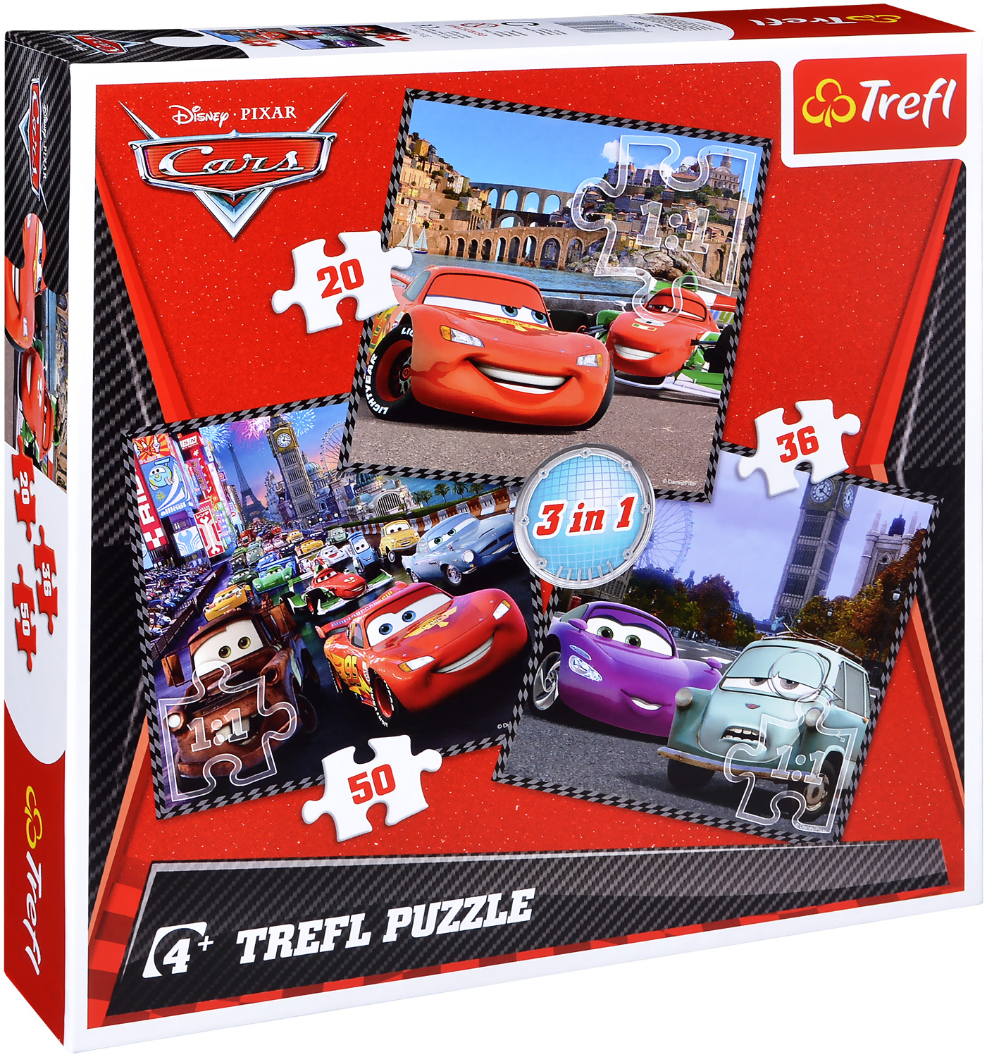 Пъзел Trefl 3 в 1 - Колите Пътуване