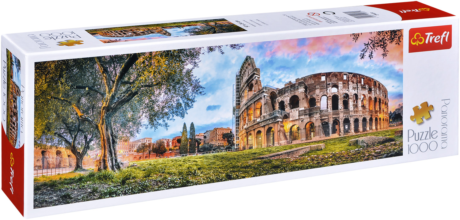 Панорамен пъзел Trefl от 1000 части - Панорама Колизеум