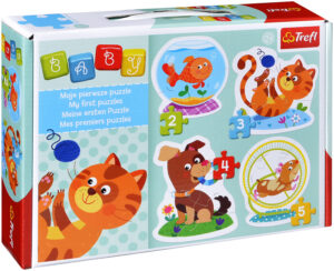 Бебешки пъзел Trefl Baby 4 в 1 - Домашни любимци