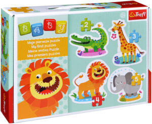 Бебешки пъзел Trefl Baby 4 в 1 - На Сафари