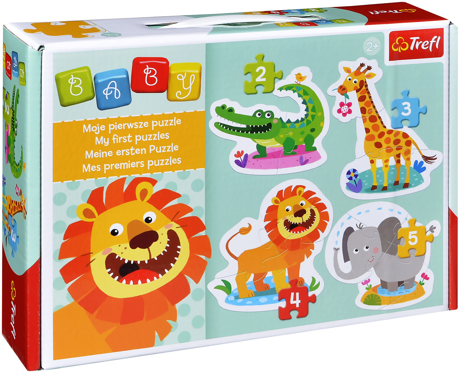 Бебешки пъзел Trefl Baby 4 в 1 - На Сафари