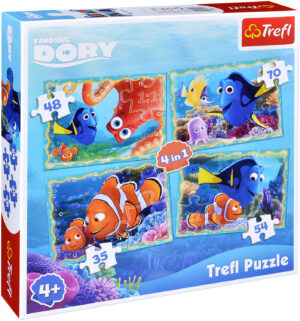 Пъзел Trefl 4 в 1 -  Tърсенето на Дори