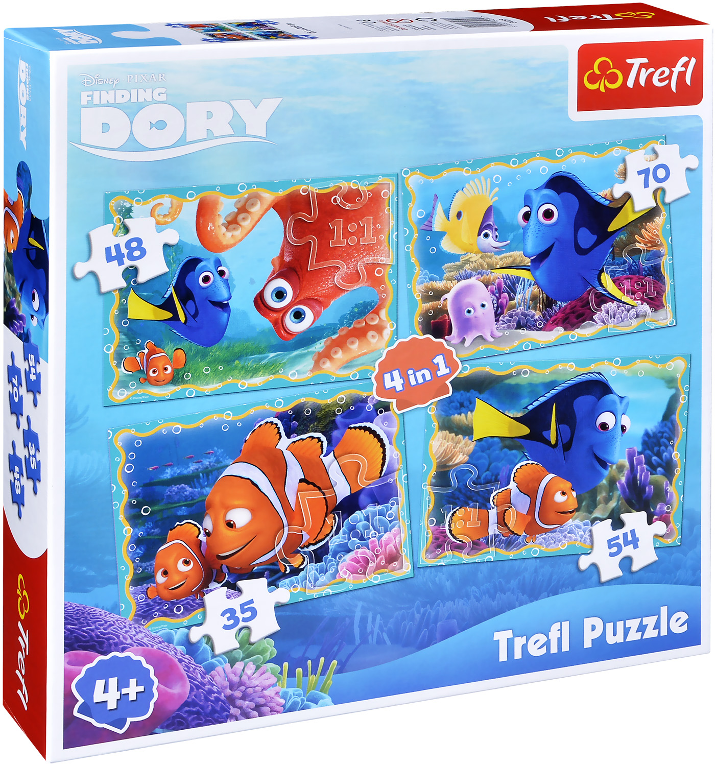 Пъзел Trefl 4 в 1 -  Tърсенето на Дори