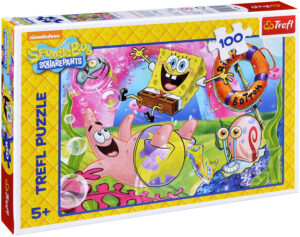 Пъзел Trefl от 100 части - Спондж Боб, Жителите на Бикини Ботъм