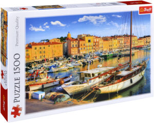 Пъзел Trefl от 1500 части - Пристанище, Сен Тропе