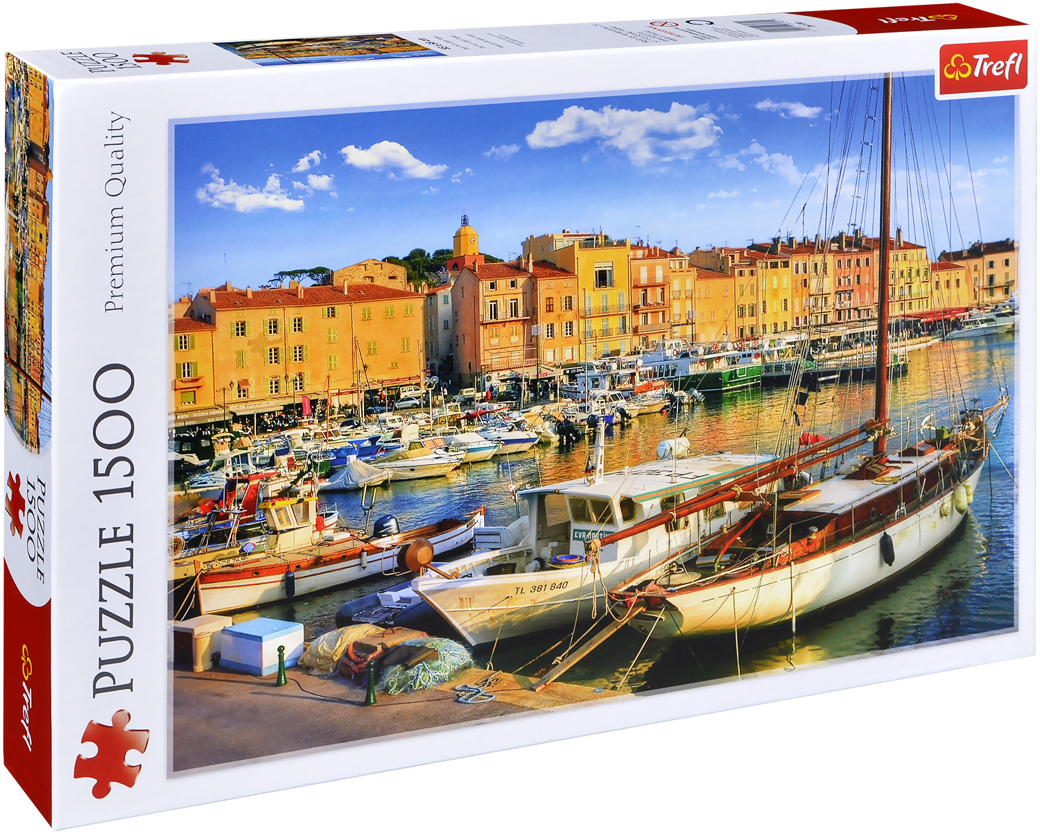 Пъзел Trefl от 1500 части - Пристанище, Сен Тропе