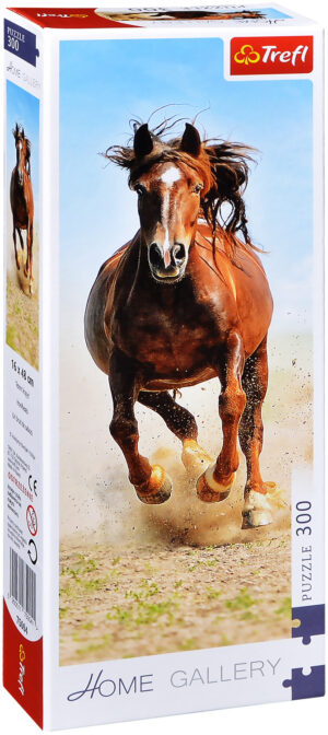 Панорамен пъзел Trefl от 300 части - Звънът на копитата