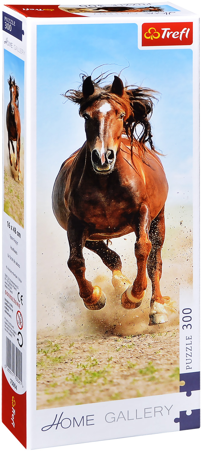 Панорамен пъзел Trefl от 300 части - Звънът на копитата