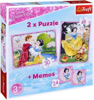 Комплект пъзел и мемо игра Trefl 2 в 1 - Снежанка
