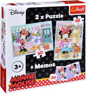 Комплект пъзел и мемо игра Trefl 2 в 1 - Хобито на Мини Маус