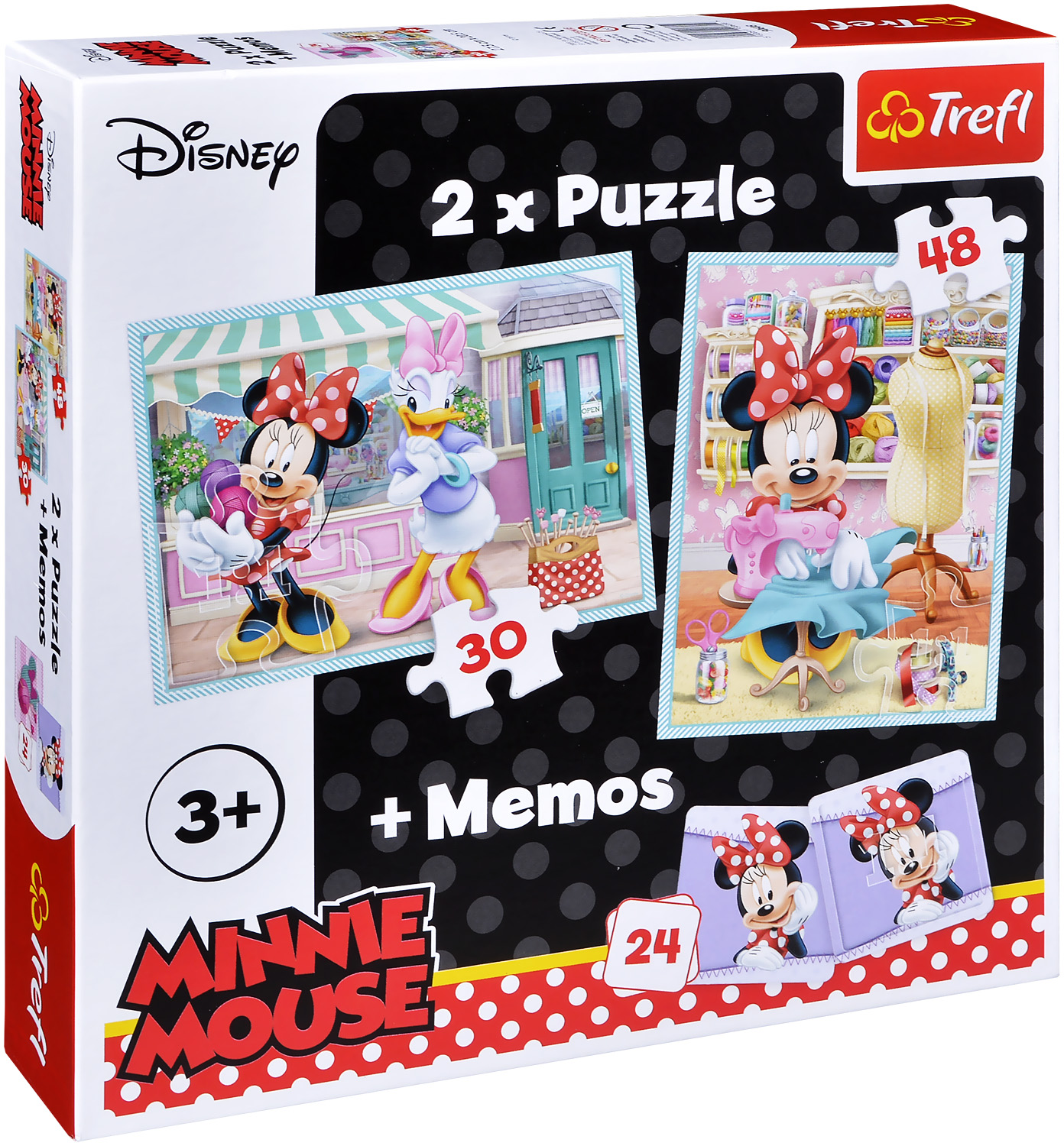 Комплект пъзел и мемо игра Trefl 2 в 1 - Хобито на Мини Маус