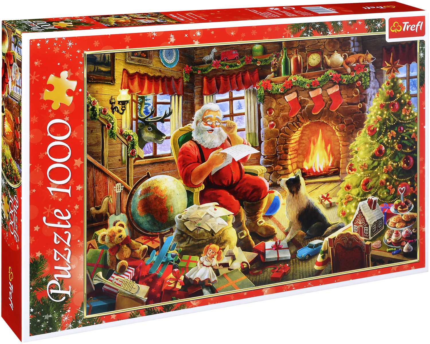 Пъзел Trefl от 1000 части - Почивка край камината