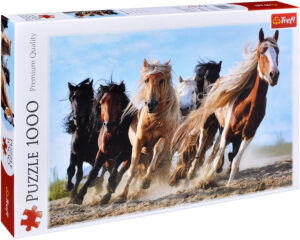 Пъзел Trefl от 1000 части - Галопиращи коне