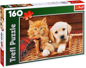 Пъзел Trefl от 160 части - Куче и коте