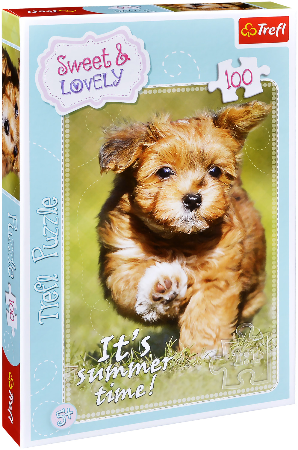 Пъзел Trefl от 100 части - Кученце в летен ден
