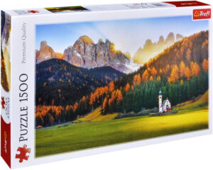 Пъзел Trefl от 1500 части - Църква в Доломити