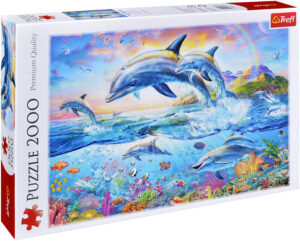 Пъзел Trefl от 2000 части - Щастливи делфини
