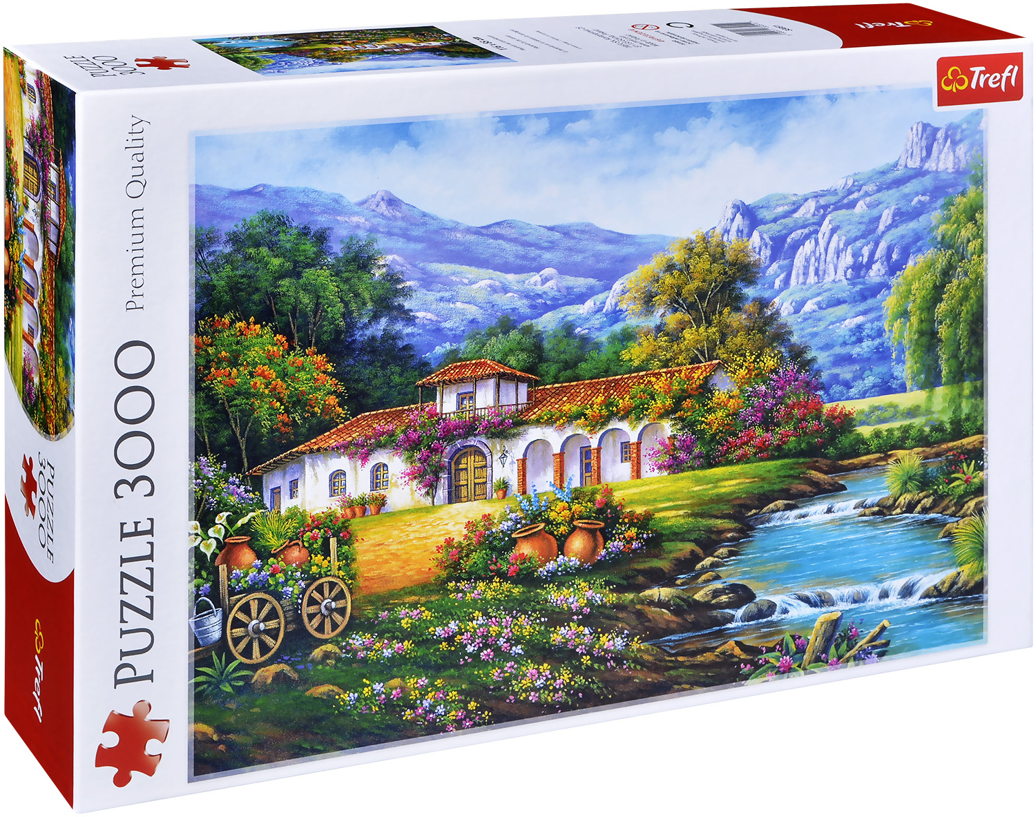 Пъзел Trefl от 3000 части - Хасиенда до потока