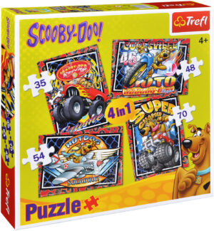 Пъзел Trefl 4 в 1 - Приключенията на Скуби Ду