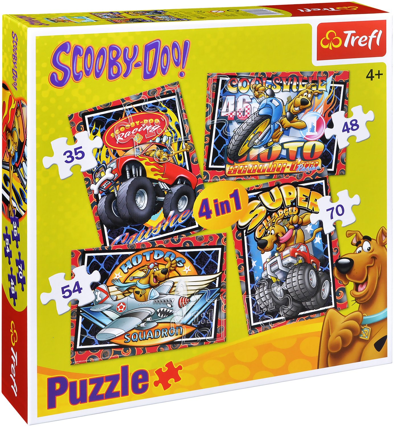 Пъзел Trefl 4 в 1 - Приключенията на Скуби Ду