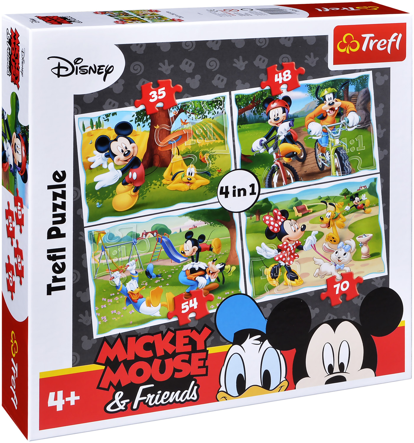 Пъзел Trefl 4 в 1 - Герои на Дисни в парка