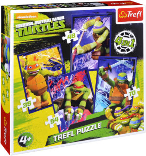 Пъзел Trefl 4 в 1 - Костенурките нинджа